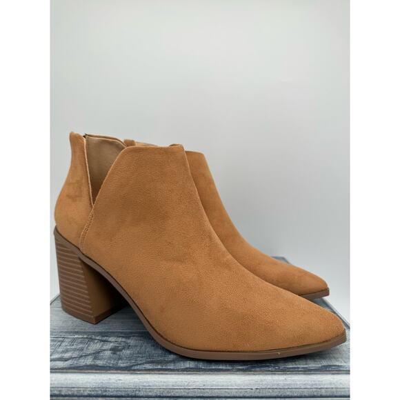 NEW Kathemoi Women’s v Cutout Ankle Boots Brown Size 8 - Picture 1 of 11